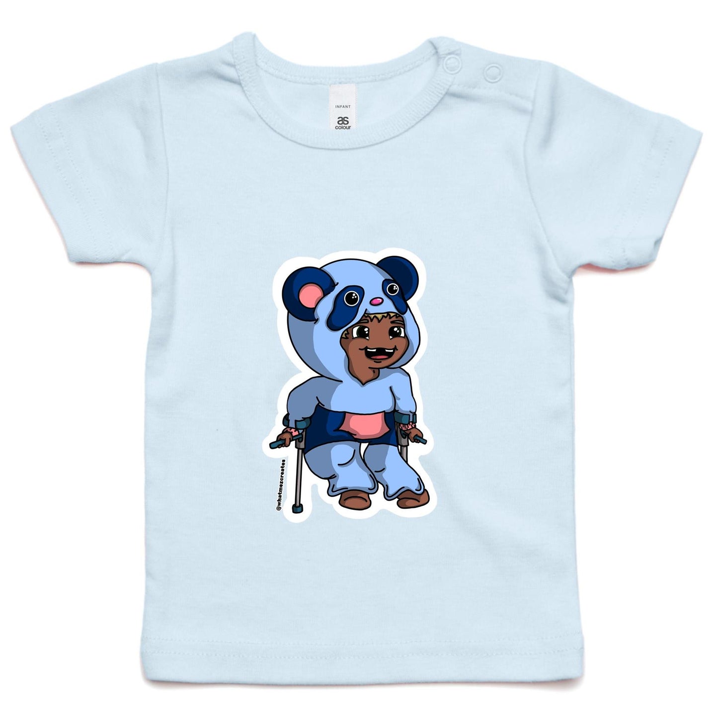 "Onesie Crew-Panda" - Organic Infant T-shirt