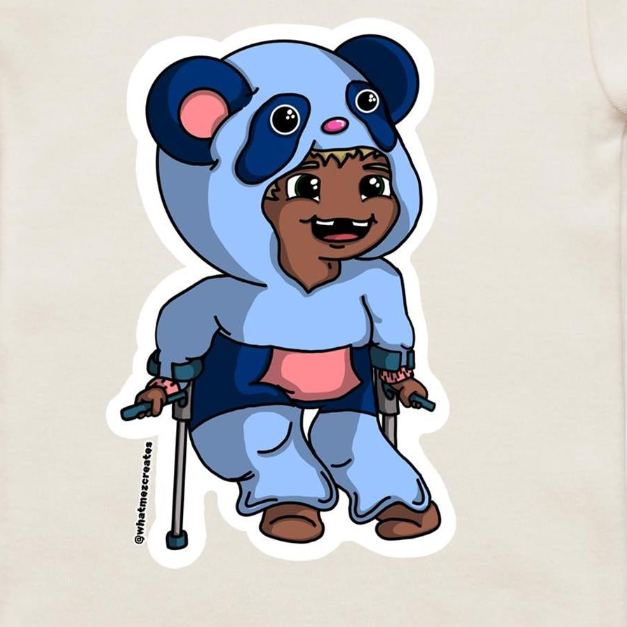 "Onesie Crew-Panda" - Organic Infant T-shirt