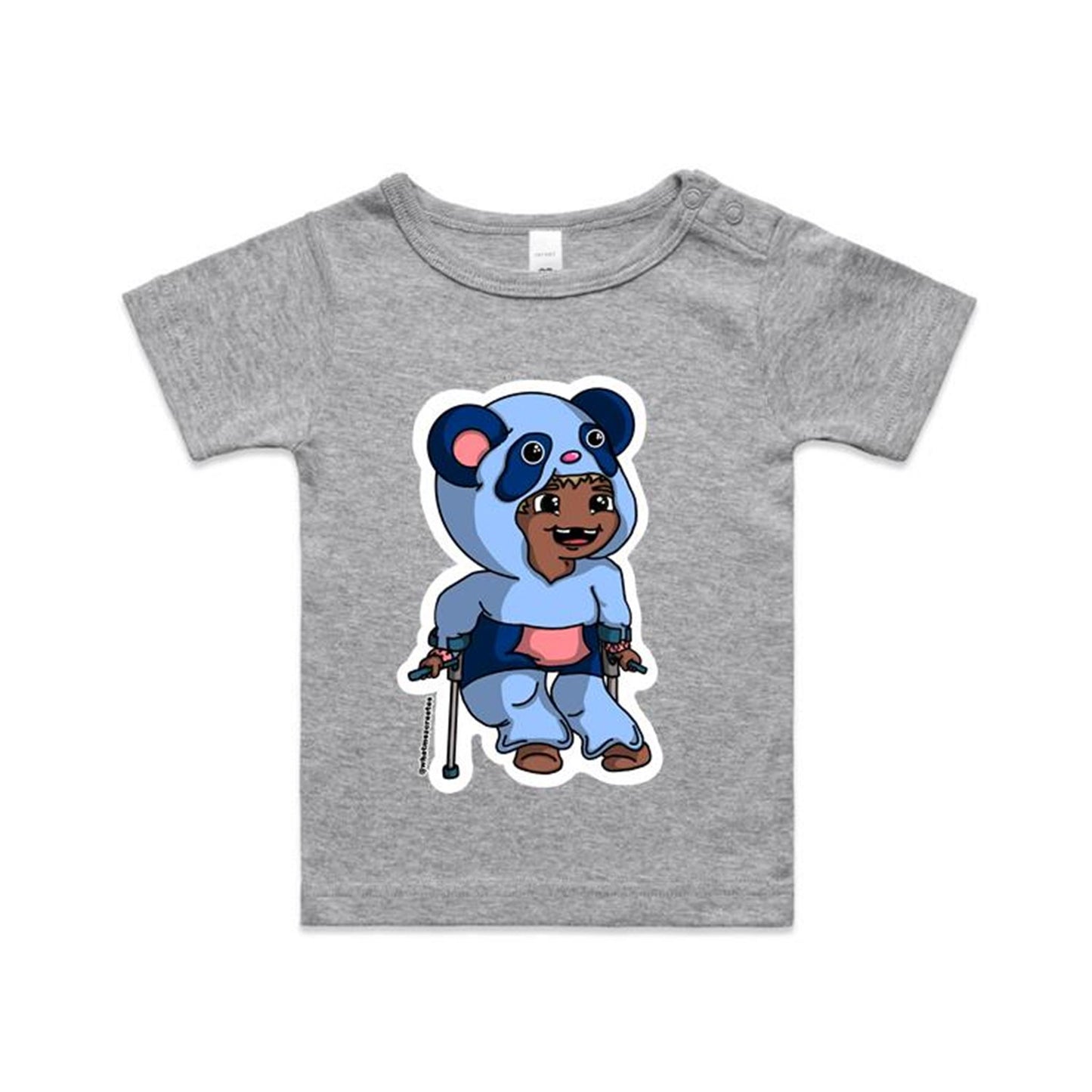 "Onesie Crew-Panda" - Organic Infant T-shirt