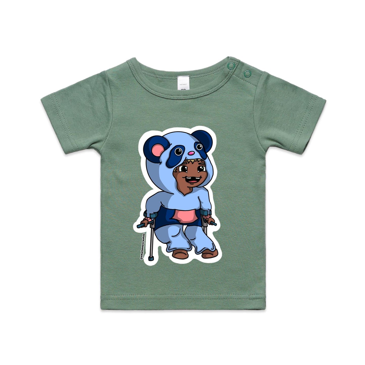 "Onesie Crew-Panda" - Organic Infant T-shirt