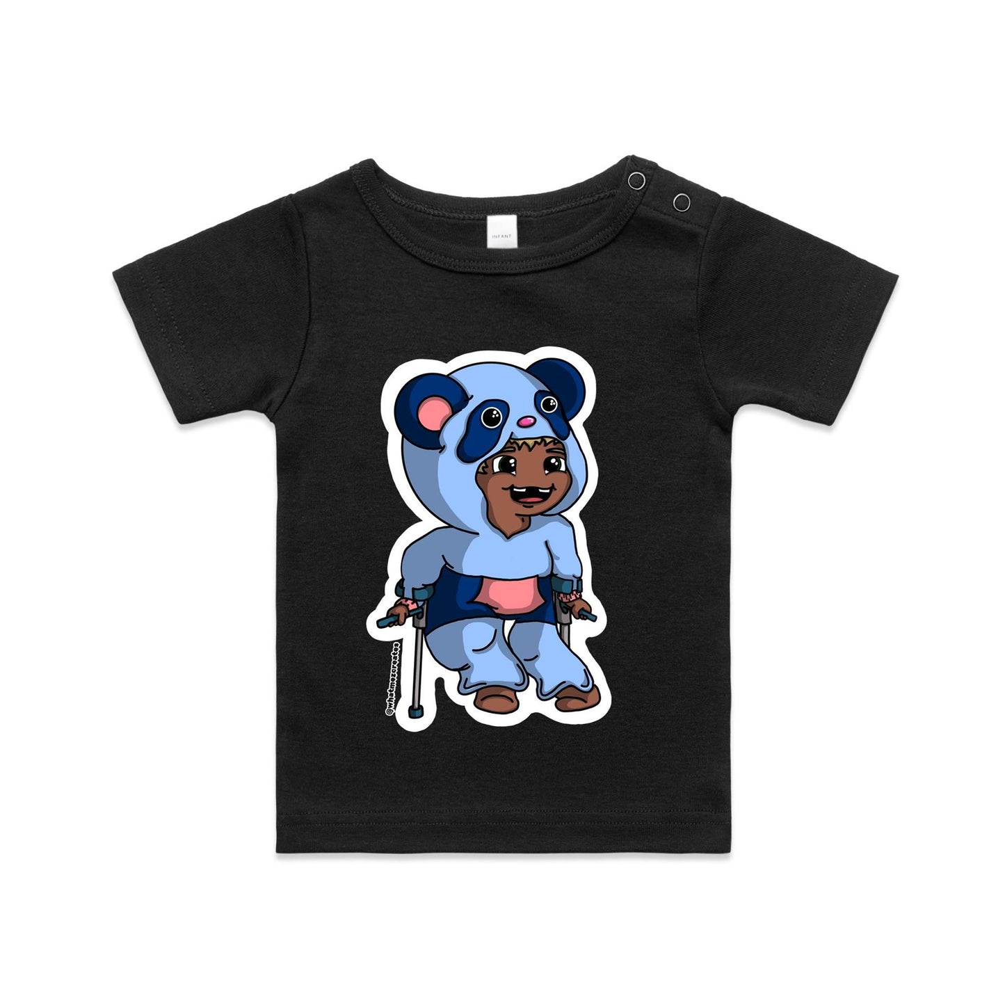 "Onesie Crew-Panda" - Organic Infant T-shirt